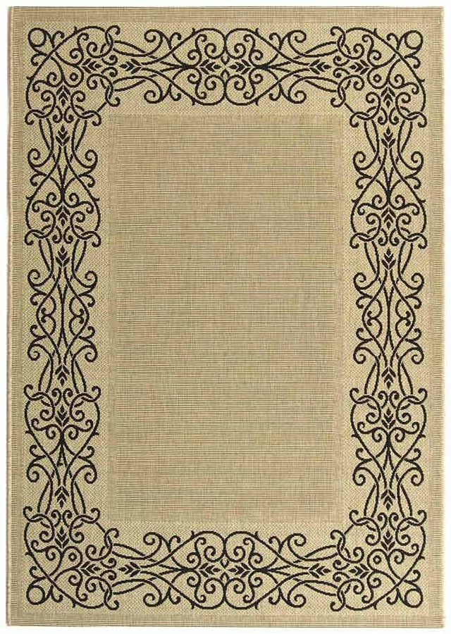 Safavieh Courtyard cy1588 - 3901 Sand / Black Rugs - Safavieh - cy1588 - 3901 - 2