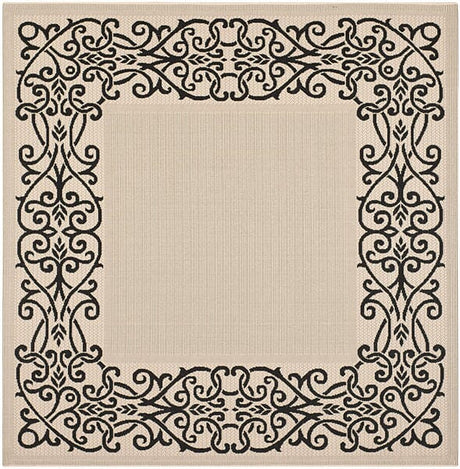 Safavieh Courtyard cy1588 - 3901 Sand / Black Rugs - Safavieh - cy1588 - 3901 - 7sq