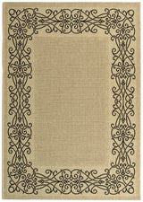 Safavieh Courtyard cy1588 - 3901 Sand / Black Rugs - Safavieh - cy1588 - 3901 - 7sq