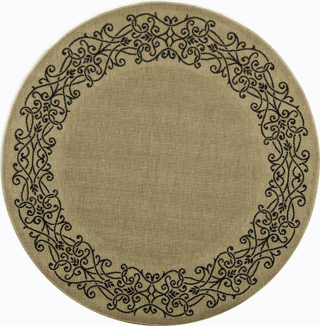 Safavieh Courtyard cy1588 - 3901 Sand / Black Rugs - Safavieh - cy1588 - 3901 - 8r