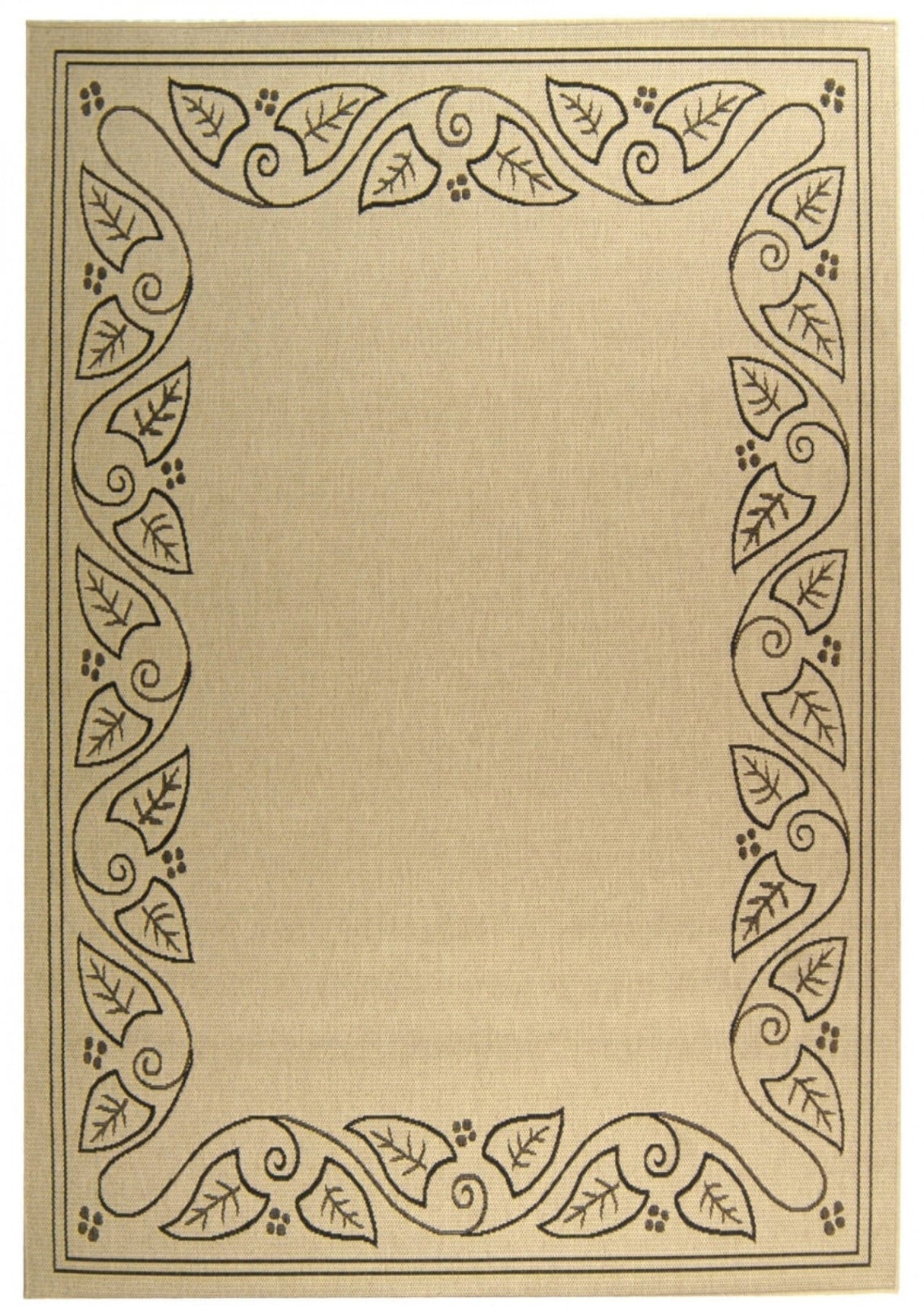Safavieh Courtyard cy1677 - 3901 Sand / Black Rugs - Safavieh - cy1677 - 3901 - 2