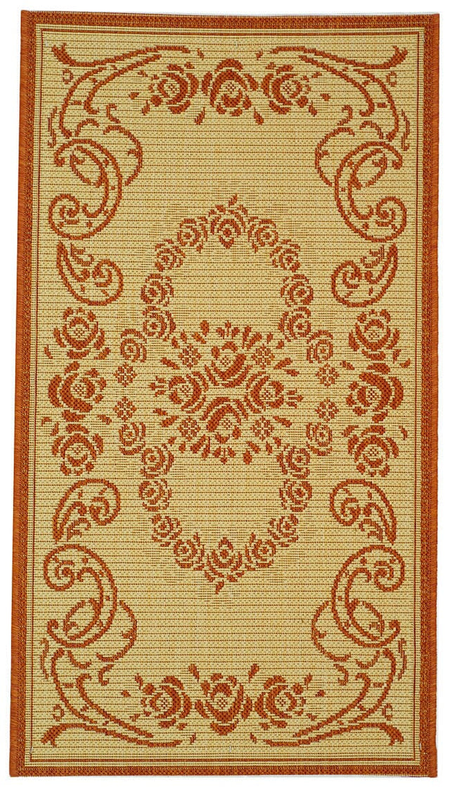 Safavieh Courtyard cy1893 - 3201 Natural / Terra Rugs - Safavieh - cy1893 - 3201 - 5r