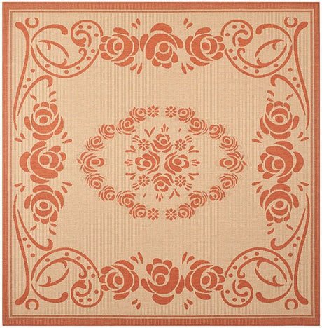 Safavieh Courtyard cy1893 - 3201 Natural / Terra Rugs - Safavieh - cy1893 - 3201 - 8sq