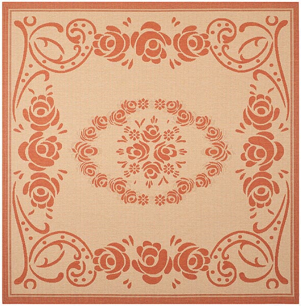 Safavieh Courtyard cy1893 - 3201 Natural / Terra Rugs - Safavieh - cy1893 - 3201 - 8sq