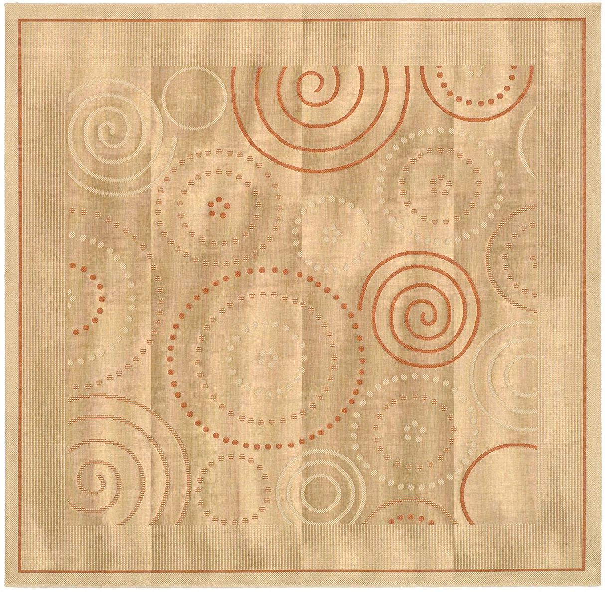 Safavieh Courtyard cy1906 - 3201 Natural / Terra Rugs - Safavieh - cy1906 - 3201 - 5r