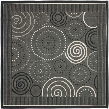 Safavieh Courtyard cy1906 - 3908 Black / Sand Rugs - Safavieh - cy1906 - 3908 - 7sq