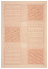 Safavieh Courtyard 4'-0" x 5'-7" Rug in Natural / Terra