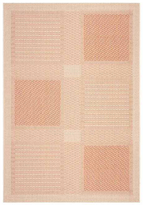 Safavieh Courtyard 4'-0" x 5'-7" Rug in Natural / Terra