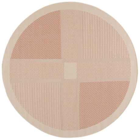 Safavieh Courtyard 6'-7" x 6'-7" Rug in Natural / Terra