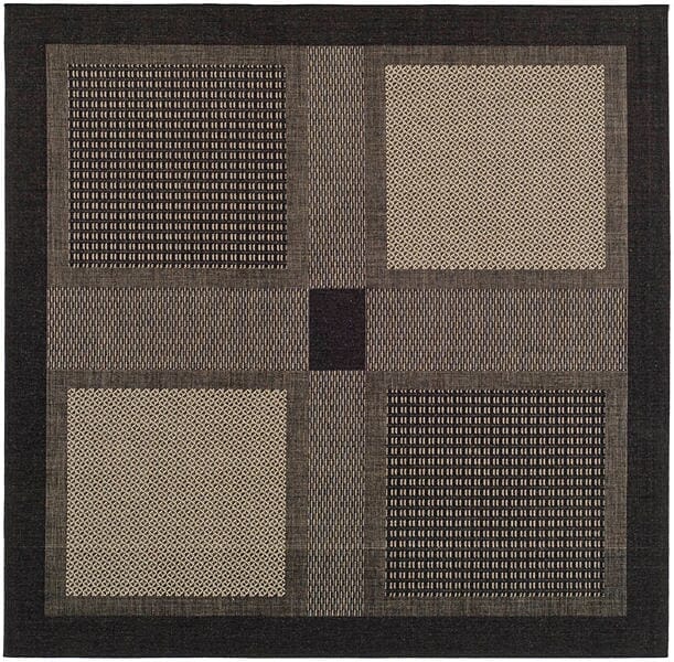 Safavieh Courtyard cy1928 - 3908 Black / Sand Rugs - Safavieh - cy1928 - 3908 - 7sq