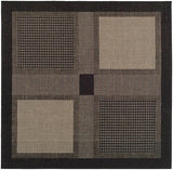 Safavieh Courtyard cy1928 - 3908 Black / Sand Rugs - Safavieh - cy1928 - 3908 - 7sq