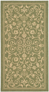 Safavieh Courtyard cy2098 - 1e06 Olive / Natural Rugs - Safavieh - cy2098 - 1e06 - 5r