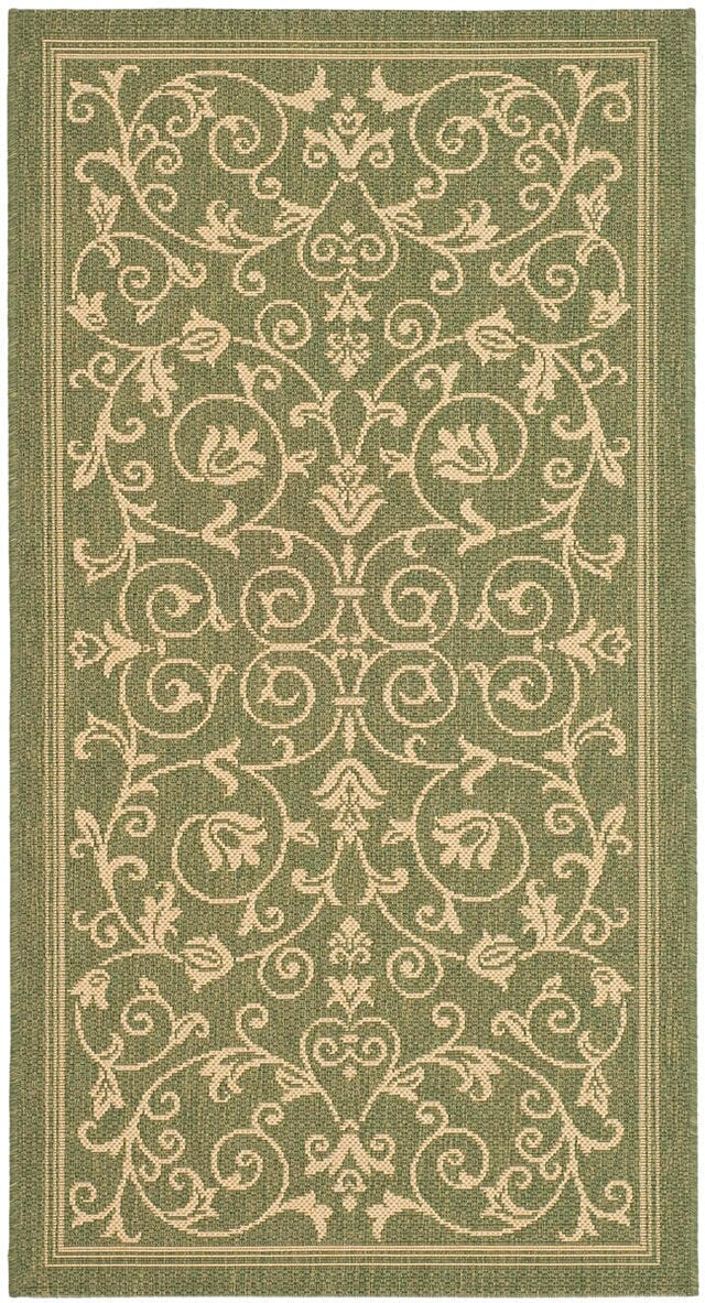 Safavieh Courtyard cy2098 - 1e06 Olive / Natural Rugs - Safavieh - cy2098 - 1e06 - 5r