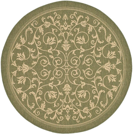 Safavieh Courtyard cy2098 - 1e06 Olive / Natural Rugs - Safavieh - cy2098 - 1e06 - 5r