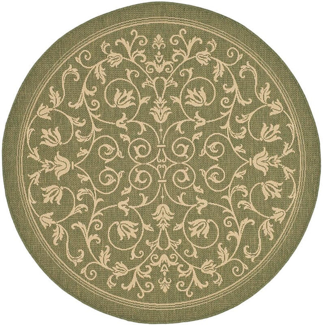 Safavieh Courtyard cy2098 - 1e06 Olive / Natural Rugs - Safavieh - cy2098 - 1e06 - 5r