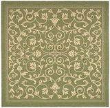 Safavieh Courtyard cy2098 - 1e06 Olive / Natural Rugs - Safavieh - cy2098 - 1e06 - 7sq