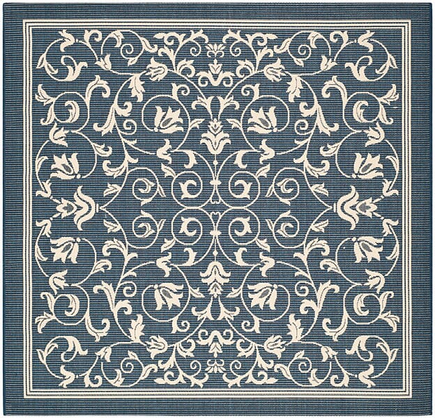 Safavieh Courtyard Cy2098 - 268 Navy / Beige Rugs - Safavieh - cy2098 - 268 - 7sq