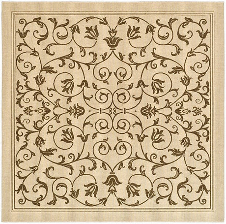 Safavieh Courtyard cy2098 - 3001 Natural / Brown Rugs - Safavieh - cy2098 - 3001 - 7sq