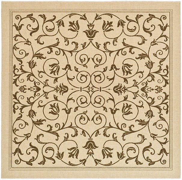 Safavieh Courtyard cy2098 - 3001 Natural / Brown Rugs - Safavieh - cy2098 - 3001 - 7sq