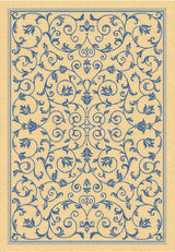 Safavieh Courtyard cy2098 - 3101 Natural / Blue Rugs - Safavieh - cy2098 - 3101 - 0