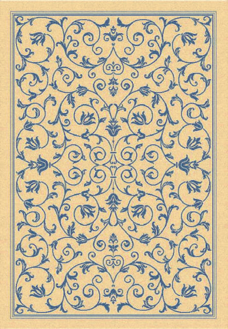 Safavieh Courtyard cy2098 - 3101 Natural / Blue Rugs - Safavieh - cy2098 - 3101 - 0