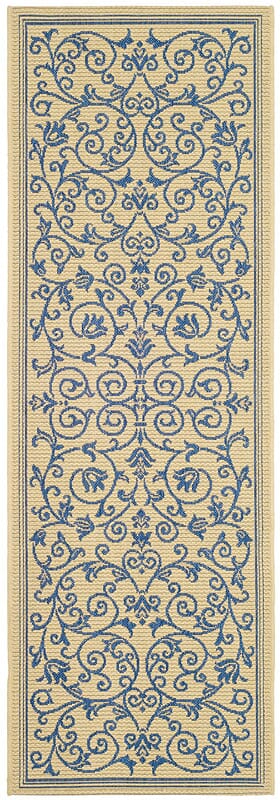 Safavieh Courtyard cy2098 - 3101 Natural / Blue Rugs - Safavieh - cy2098 - 3101 - 27