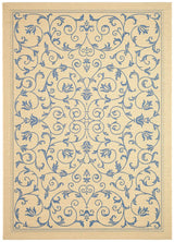 Safavieh Courtyard cy2098 - 3101 Natural / Blue Rugs - Safavieh - cy2098 - 3101 - 6