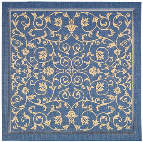 Safavieh Courtyard cy2098 - 3103 Blue / Natural Rugs - Safavieh - cy2098 - 3103 - 7sq