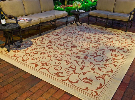 Safavieh Courtyard cy2098 - 3201 Natural / Terra Rugs - Safavieh - cy2098 - 3201 - 0