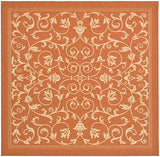 Safavieh Courtyard cy2098 - 3202 Terracotta / Natural Rugs - Safavieh - cy2098 - 3202 - 7sq