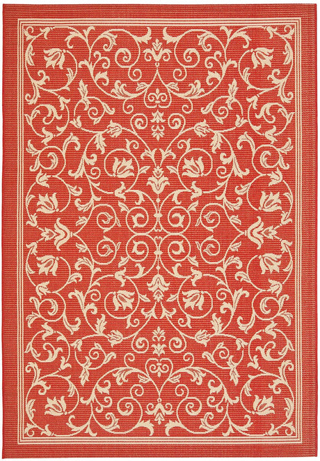 Safavieh Courtyard Cy2098 - 3707 Red / Natural Rugs - Safavieh - cy2098 - 3707 - 2