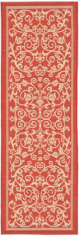 Safavieh Courtyard Cy2098 - 3707 Red / Natural Rugs - Safavieh - cy2098 - 3707 - 27