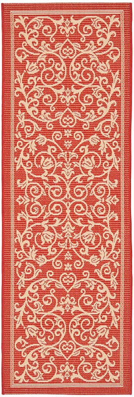 Safavieh Courtyard Cy2098 - 3707 Red / Natural Rugs - Safavieh - cy2098 - 3707 - 27