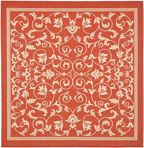 Safavieh Courtyard Cy2098 - 3707 Red / Natural Rugs - Safavieh - cy2098 - 3707 - 7sq