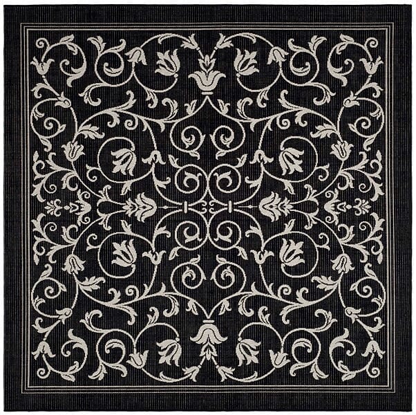 Safavieh Courtyard cy2098 - 3908 Black / Sand Rugs - Safavieh - cy2098 - 3908 - 7sq