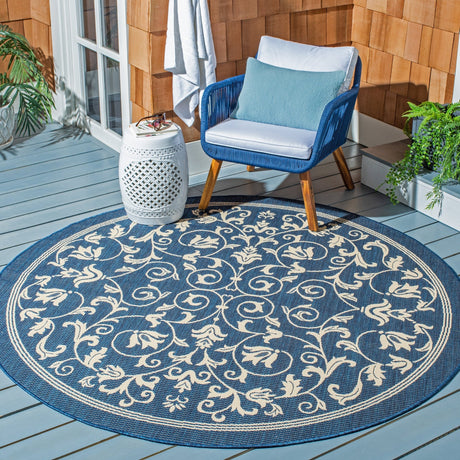 Safavieh Courtyard Cy2098 Navy/Beige Rug - Safavieh - cy2098 - 268 - 4r