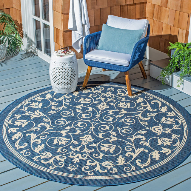 Safavieh Courtyard Cy2098 Navy/Beige Rug - Safavieh - cy2098 - 268 - 4r