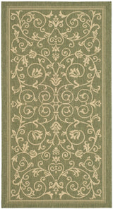 Safavieh Courtyard Cy2098 Olive/Natural Rug - Safavieh - cy2098 - 1e06 - 4r