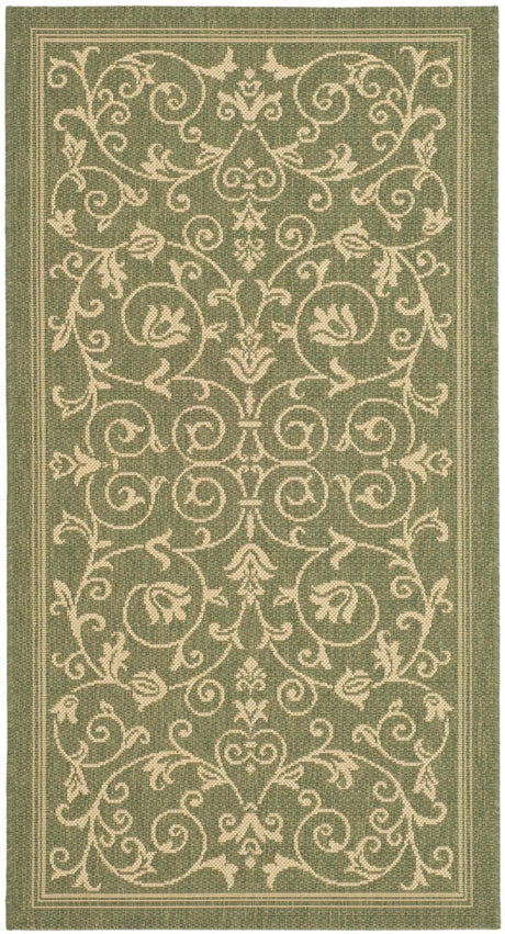 Safavieh Courtyard Cy2098 Olive/Natural Rug - Safavieh - cy2098 - 1e06 - 4r