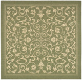 Safavieh Courtyard Cy2098 Olive/Natural Rug - Safavieh - cy2098 - 1e06 - 4sq