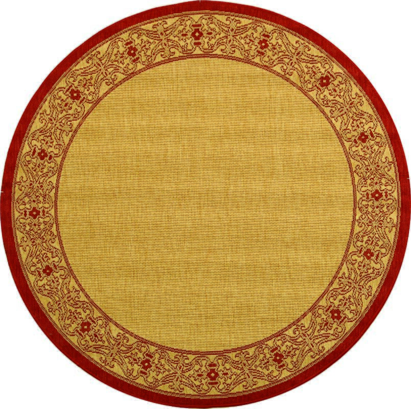 Safavieh Courtyard cy2099 - 3701 Beige / Red Rugs - Safavieh - cy2099 - 3701 - 5r