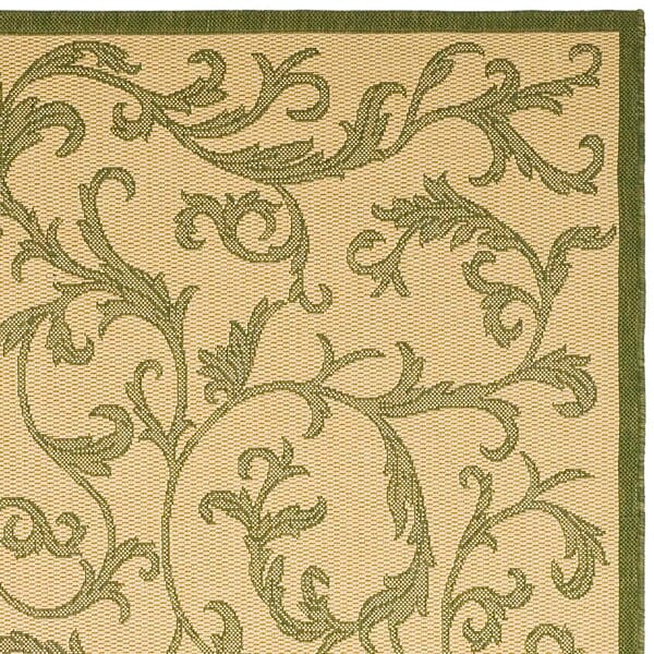 Safavieh Courtyard cy2653 - 1e01 Natural / Olive Rugs - Safavieh - cy2653 - 1e01 - 0