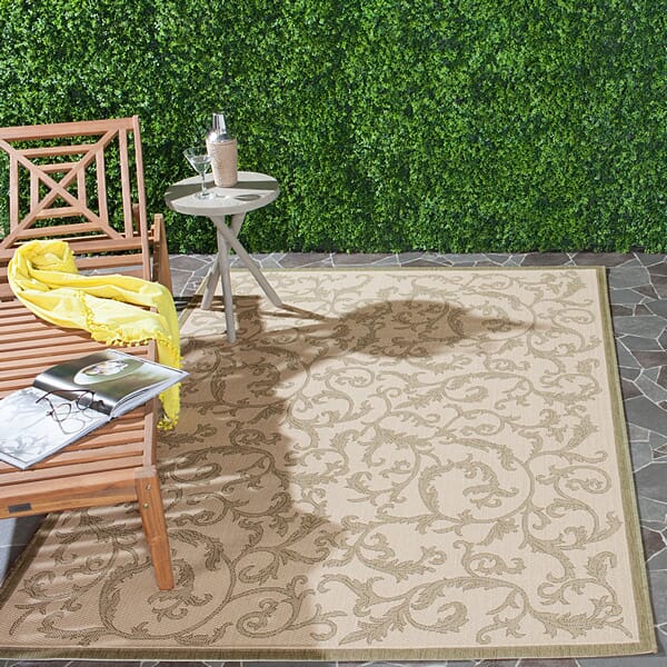 Safavieh Courtyard cy2653 - 1e01 Natural / Olive Rugs - Safavieh - cy2653 - 1e01 - 0