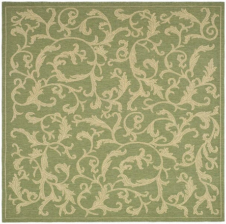 Safavieh Courtyard cy2653 - 1e06 Olive / Natural Rugs - Safavieh - cy2653 - 1e06 - 7sq