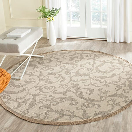 Safavieh Courtyard cy2653 - 3001 Natural / Brown Rugs - Safavieh - cy2653 - 3001 - 7sq