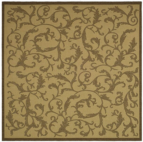 Safavieh Courtyard cy2653 - 3001 Natural / Brown Rugs - Safavieh - cy2653 - 3001 - 7sq