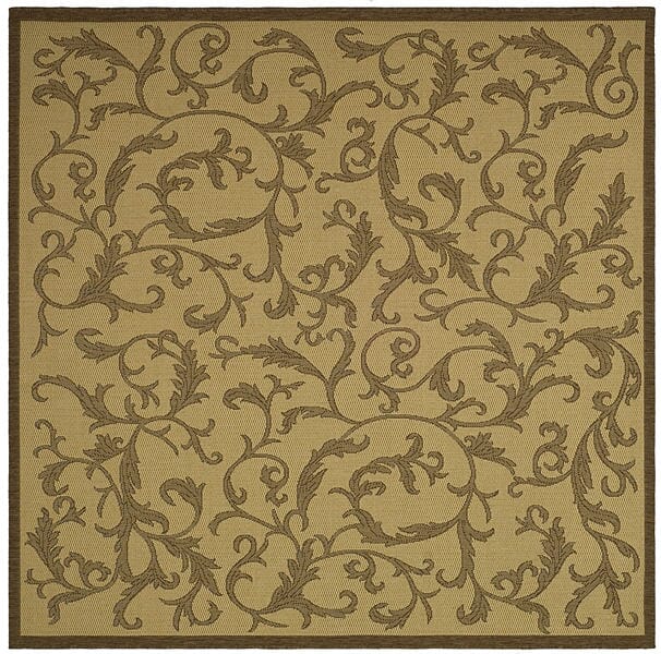 Safavieh Courtyard cy2653 - 3001 Natural / Brown Rugs - Safavieh - cy2653 - 3001 - 7sq