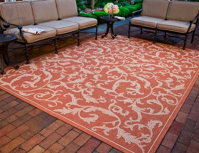 Safavieh Courtyard cy2653 - 3202 Terracotta / Natural Rugs - Safavieh - cy2653 - 3202 - 0