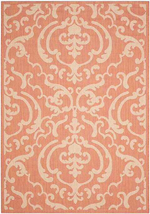 Safavieh Courtyard cy2663 - 3202 Terracotta / Natural Rugs - Safavieh - cy2663 - 3202 - 2