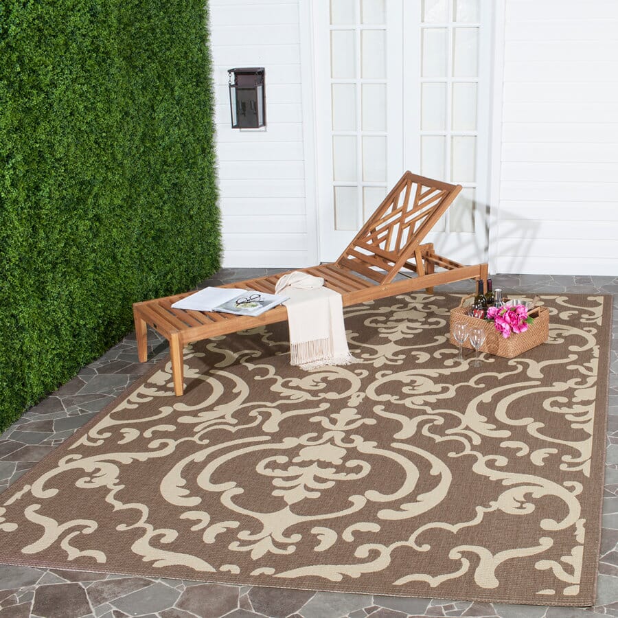 Safavieh Courtyard cy2663 - 3409 Chocolate / Natural Rugs - Safavieh - cy2663 - 3409 - 2